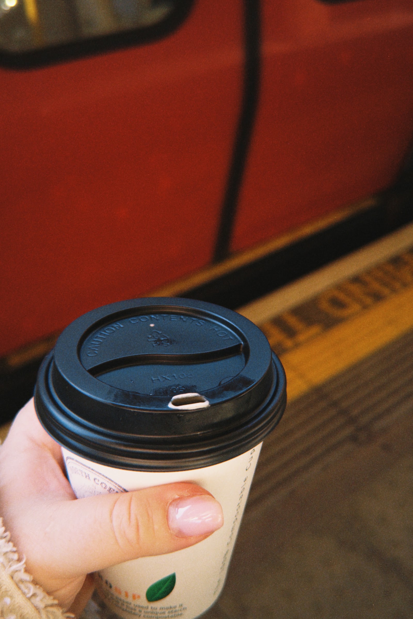 North Coffee cup on the tube platform